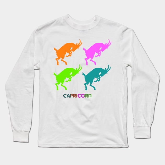 Capricorn Long Sleeve T-Shirt by CarolineArts